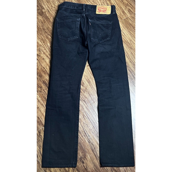 Levis 501 Jeans Men's 30 x 31 Dark Denim Wash Button Fly Straight Leg LOT/2 - Picture 7 of 16